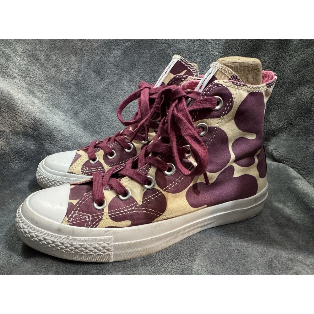 Converse All Star Marimekko Cream And Purple Groovy High Top Shoes Size Woman 7 - Picture 5 of 12